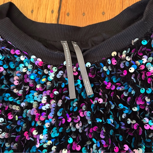 By Anthropologie Velvet Sequin Mini Dress - Picture 7 of 10